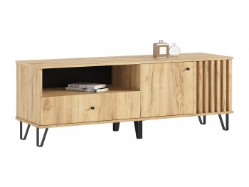 Тумба ТВ (1500) Роджина дуб крафт/дуб крафт (Миф) в Верхней Салде - verhnyaya-salda.mebel-e96.ru