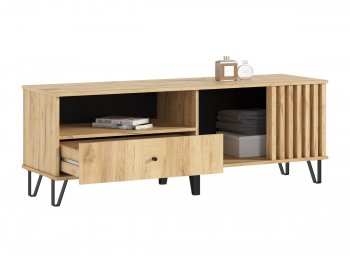 Тумба ТВ (1500) Роджина дуб крафт/дуб крафт (Миф) в Верхней Салде - verhnyaya-salda.mebel-e96.ru