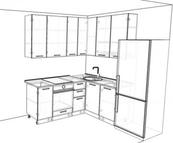 Кухонный гарнитур угловой 2000*1400 мм (Санвут) в Верхней Салде - verhnyaya-salda.mebel-e96.ru