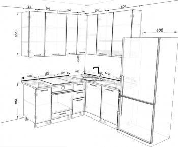 Кухонный гарнитур угловой 2000*1400 мм (Санвут) в Верхней Салде - verhnyaya-salda.mebel-e96.ru