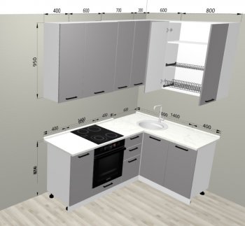 Кухонный гарнитур угловой 2000*1400 мм (Санвут) в Верхней Салде - verhnyaya-salda.mebel-e96.ru