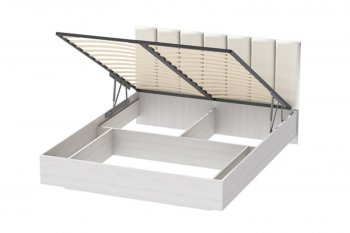 Кровать с подъемным механизмом Шарм (арт.031М1) экокожа Sontex Milk (Диал) в Верхней Салде - verhnyaya-salda.mebel-e96.ru