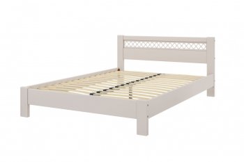 Кровать из массива Шейла льняной (БМ) в Верхней Салде - verhnyaya-salda.mebel-e96.ru