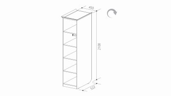 Шкаф-пенал ШиК-1 ( Уголок Школьника 2) в Верхней Салде - verhnyaya-salda.mebel-e96.ru