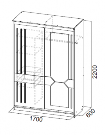 Шкаф-купе №25 1700 мм (СВ) в Верхней Салде - verhnyaya-salda.mebel-e96.ru