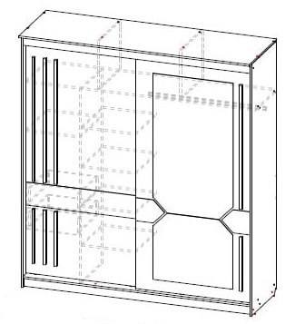 Шкаф-купе № 25 2000 мм (СВ) в Верхней Салде - verhnyaya-salda.mebel-e96.ru