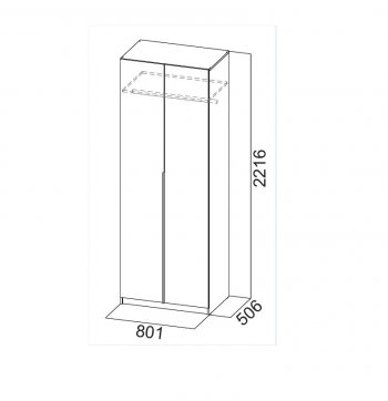 Шкаф 800 мм ШК-5 графит (СВ) в Верхней Салде - verhnyaya-salda.mebel-e96.ru