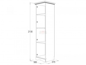 Шкаф 1-но дверный для белья Ольга-1Н в Верхней Салде - verhnyaya-salda.mebel-e96.ru