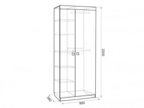 Шкаф 2-х створчатый Энерджи (900) в Верхней Салде - verhnyaya-salda.mebel-e96.ru