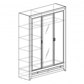 Шкаф 3-дверный Фьорд 150 (Яна) в Верхней Салде - verhnyaya-salda.mebel-e96.ru