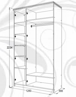 Шкаф 1200 мм 3-х дверный Ольга-13 в Верхней Салде - verhnyaya-salda.mebel-e96.ru