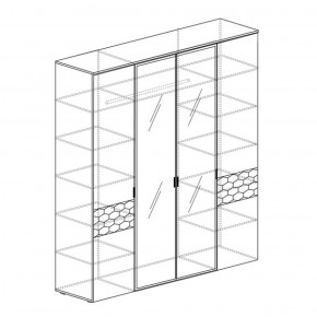 Шкаф 4-дверный Дели 79 (Яна) в Верхней Салде - verhnyaya-salda.mebel-e96.ru