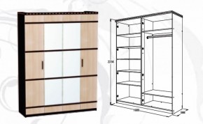 Шкаф 1680 мм 4-х дверный Ольга-13 в Верхней Салде - verhnyaya-salda.mebel-e96.ru