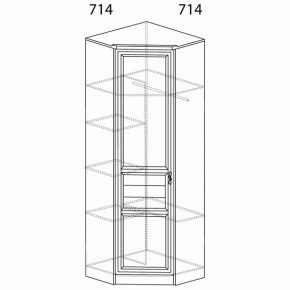 Шкаф для одежды угловой Лира 57 (Яна) в Верхней Салде - verhnyaya-salda.mebel-e96.ru