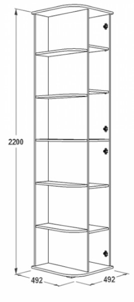 Шкаф крайний Ольга-14 (492*492) в Верхней Салде - verhnyaya-salda.mebel-e96.ru