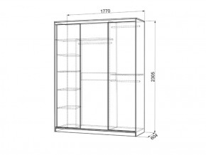 Шкаф-купе Бассо 7-600 18 (полки слева) в Верхней Салде - verhnyaya-salda.mebel-e96.ru