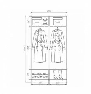 Шкаф-купе ХИТ 22-4-12/2-15 (420) в Верхней Салде - verhnyaya-salda.mebel-e96.ru