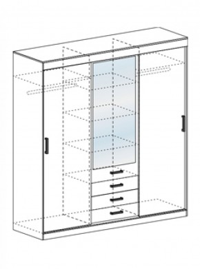 Шкаф-купе Лидер-3М 1700 мм (СтендМ) в Верхней Салде - verhnyaya-salda.mebel-e96.ru