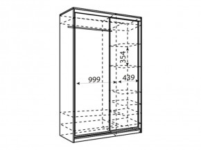 Шкаф-купе Рене 1500 вариант 1 (ЛДСП/ЛДСП) в Верхней Салде - verhnyaya-salda.mebel-e96.ru