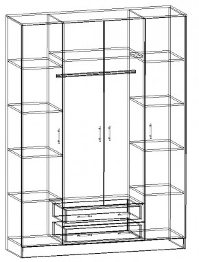 Шкаф 1600 мм София Квадро (Памир) в Верхней Салде - verhnyaya-salda.mebel-e96.ru