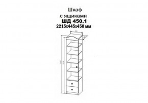 Шкаф-пенал KI-KI 450 мм, ШД450.1 (ДСВ) в Верхней Салде - verhnyaya-salda.mebel-e96.ru