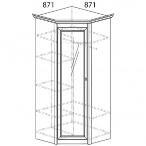 Шкаф угловой Флоренция 641 (Яна) в Верхней Салде - verhnyaya-salda.mebel-e96.ru