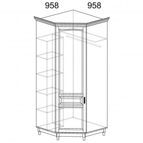 Шкаф угловой Прованс 418 (Яна) в Верхней Салде - verhnyaya-salda.mebel-e96.ru