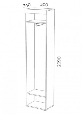 Шкаф ЗШ-5-1-L Зетта в Верхней Салде - verhnyaya-salda.mebel-e96.ru