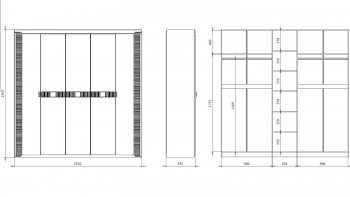 Шкаф 2300 мм 5 дверный Сиде (СБК) в Верхней Салде - verhnyaya-salda.mebel-e96.ru