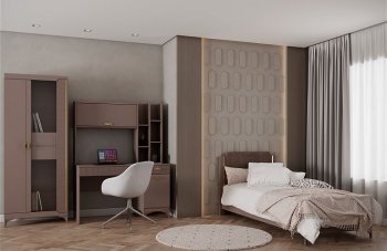 Кровать Сиде 900 мм Мокко (рогожка) (СБК) в Верхней Салде - verhnyaya-salda.mebel-e96.ru