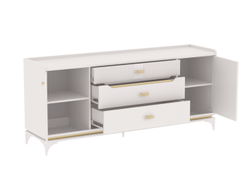 Комод широкий Сиде Белый (СБК) в Верхней Салде - verhnyaya-salda.mebel-e96.ru