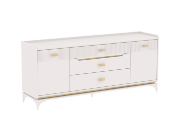 Комод широкий Сиде Белый (СБК) в Верхней Салде - verhnyaya-salda.mebel-e96.ru