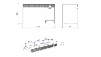 Стол письменный с надстройкой Сиде Белый (СБК) в Верхней Салде - verhnyaya-salda.mebel-e96.ru