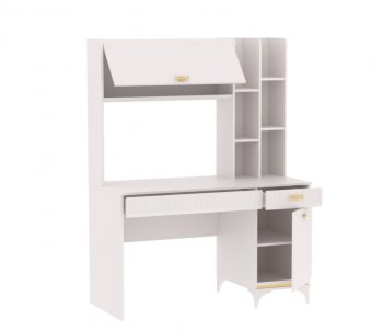 Стол письменный с надстройкой Сиде Белый (СБК) в Верхней Салде - verhnyaya-salda.mebel-e96.ru