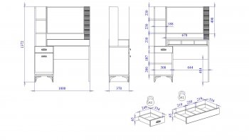 Стол туалетный Сиде Белый (СБК) в Верхней Салде - verhnyaya-salda.mebel-e96.ru