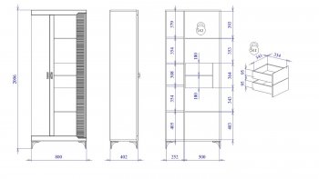 Пенал со стеклом широкий NEW Сиде Белый (СБК) в Верхней Салде - verhnyaya-salda.mebel-e96.ru