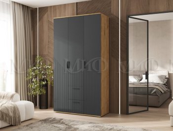 Шкаф 1200 мм Сильвия, крафт/графит (Миф) в Верхней Салде - verhnyaya-salda.mebel-e96.ru