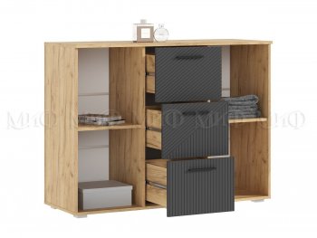 Комод Сильвия, крафт/графит (Миф) в Верхней Салде - verhnyaya-salda.mebel-e96.ru