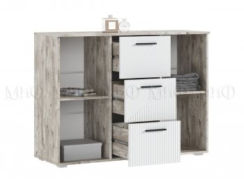 Комод Сильвия, дуб юкон/белый (Миф) в Верхней Салде - verhnyaya-salda.mebel-e96.ru
