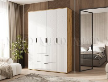 Шкаф 1600 мм Сильвия, крафт/белый (Миф) в Верхней Салде - verhnyaya-salda.mebel-e96.ru