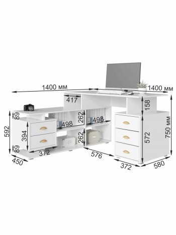 Стол компьютерный СК-8 (ВНК) в Верхней Салде - verhnyaya-salda.mebel-e96.ru