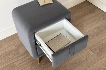 Тумба прикроватная Софи 2 графит (Мебельсон) в Верхней Салде - verhnyaya-salda.mebel-e96.ru