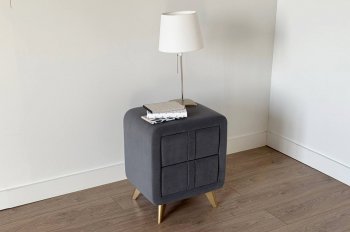Тумба прикроватная Софи 2 графит (Мебельсон) в Верхней Салде - verhnyaya-salda.mebel-e96.ru