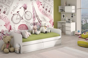 Кровать Соната 900 белый (Зарон) в Верхней Салде - verhnyaya-salda.mebel-e96.ru