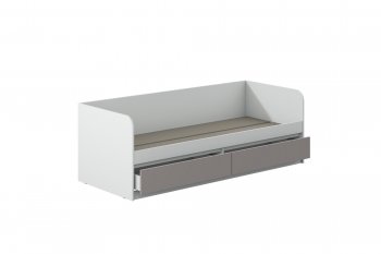 Кровать Соната 900 белый/кашемир(Зарон) в Верхней Салде - verhnyaya-salda.mebel-e96.ru