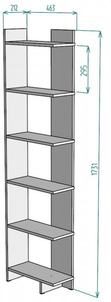 Стеллаж S4 (Белый) в Верхней Салде - verhnyaya-salda.mebel-e96.ru