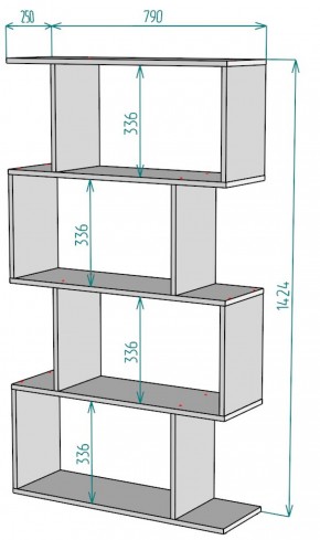 Стеллаж S52 (Белый) в Верхней Салде - verhnyaya-salda.mebel-e96.ru