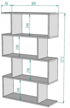 Стеллаж S54 (Белый) в Верхней Салде - verhnyaya-salda.mebel-e96.ru