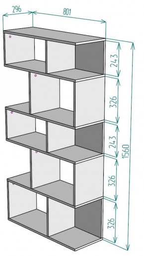 Стеллаж S6 (Белый) в Верхней Салде - verhnyaya-salda.mebel-e96.ru