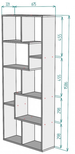 Стеллаж S8 (Белый) в Верхней Салде - verhnyaya-salda.mebel-e96.ru